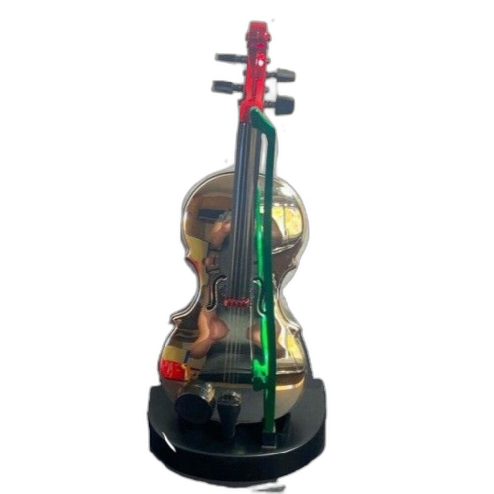 VTG Rare Telco Electronic Christmas Violin Silver Plays 6 Carols Original Box - Picture 5 of 8